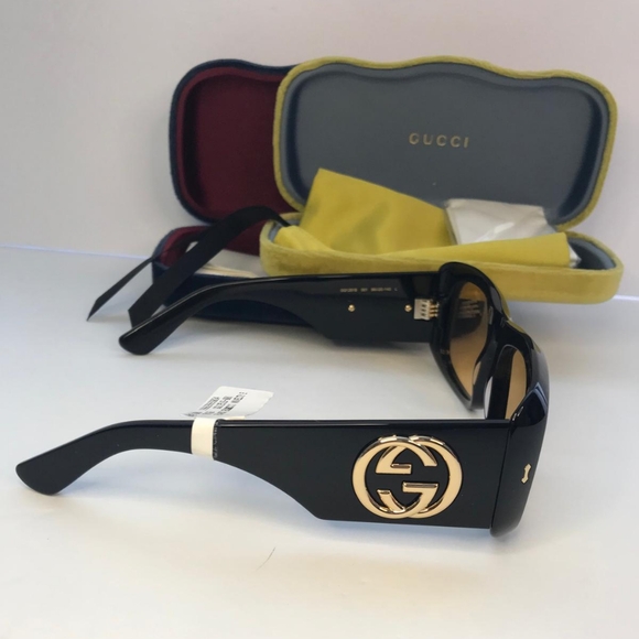New 💯 Original Gucci Yellow Square Unisex Sunglasses GG1251S 001 - Picture 8 of 17